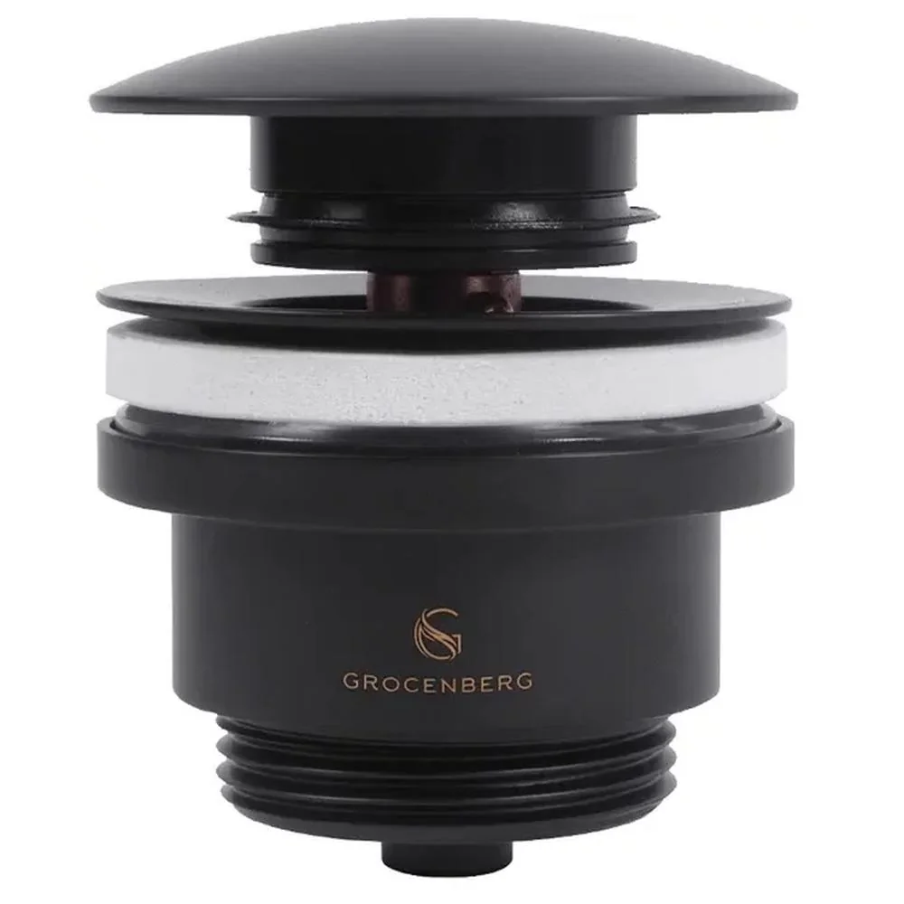 Донный клапан Grocenberg GB106BL Черный матовый
