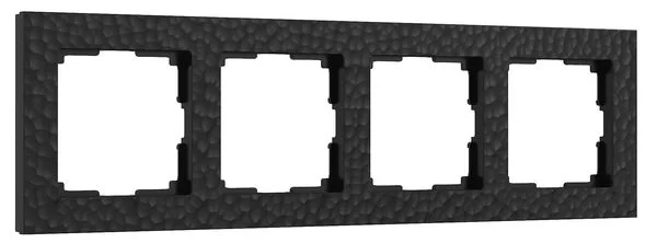 W0042408/ Рамка на 4 поста Hammer (черный)