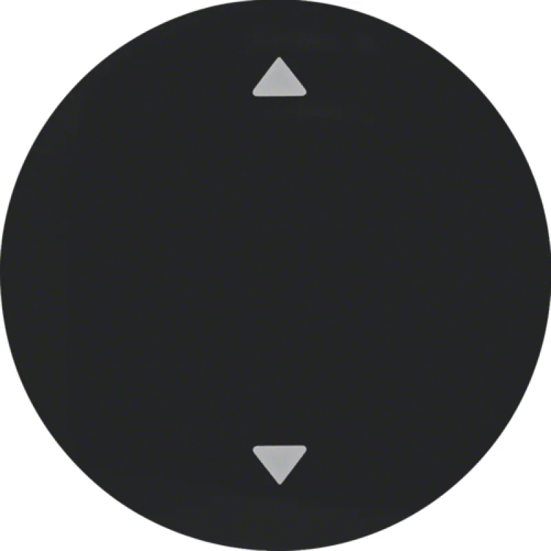 Rocker with imprinted arrows symbol black, glossy