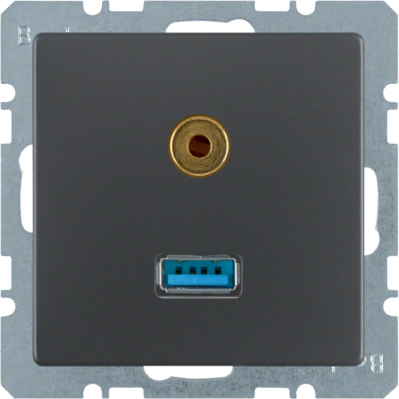 BMO USB/3.5mm AUDIO, Q.1/Q.3, цвет: антрацитовый, бархатный лак