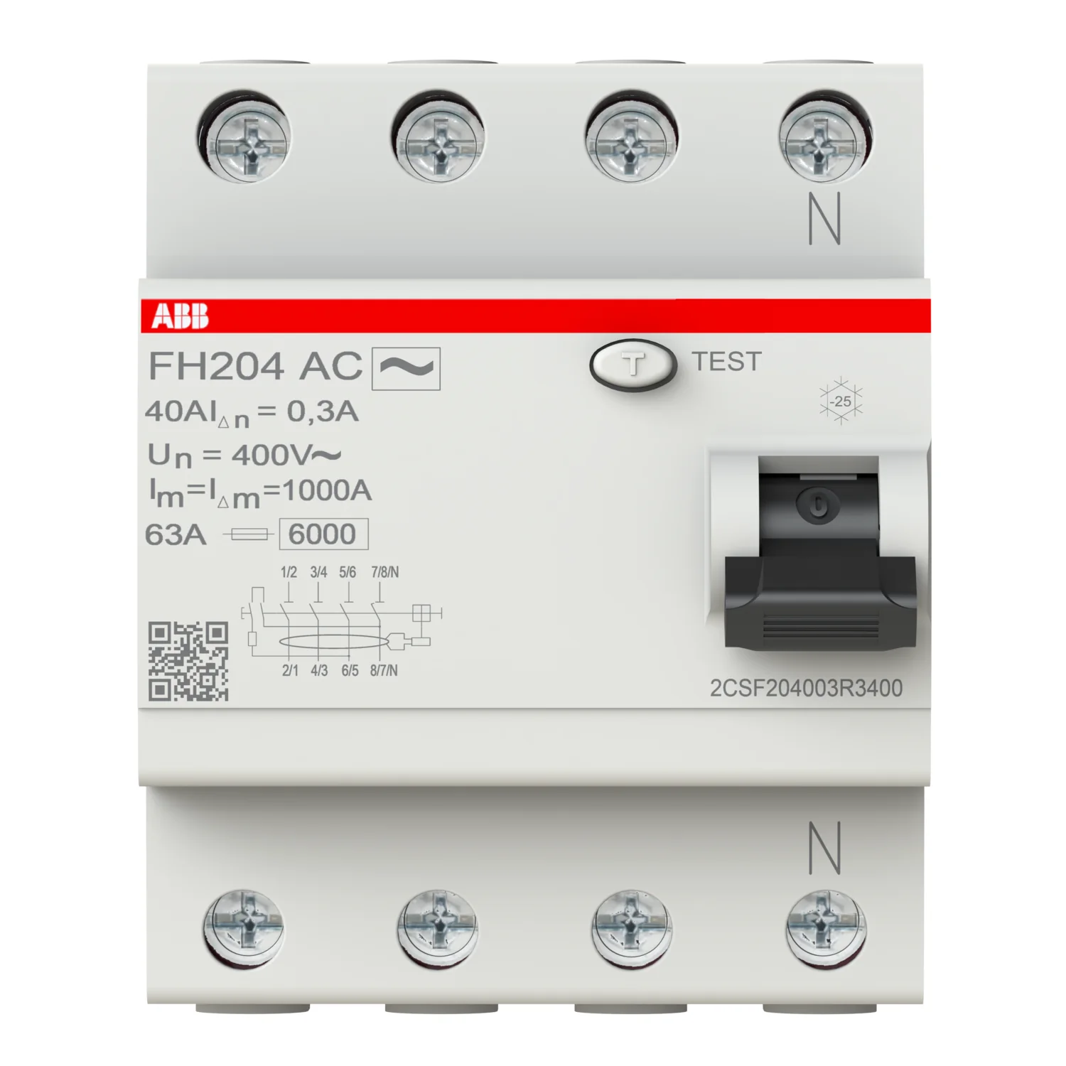 УЗО ABB FH204 AC-40/0.3 40А 300mA (AC)