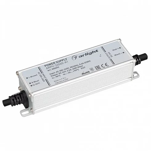 Arlight Блок питания ARPV-24060-A1 (24V, 2.5A, 60W) (Arlight, IP67 Металл, 3 года) 055092
