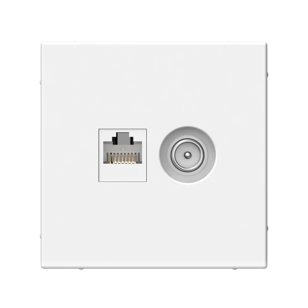 ARTGALLERY РОЗЕТКА двойная ТВ + компьютерная RJ45, кат. 5Е, ЛОТОС
