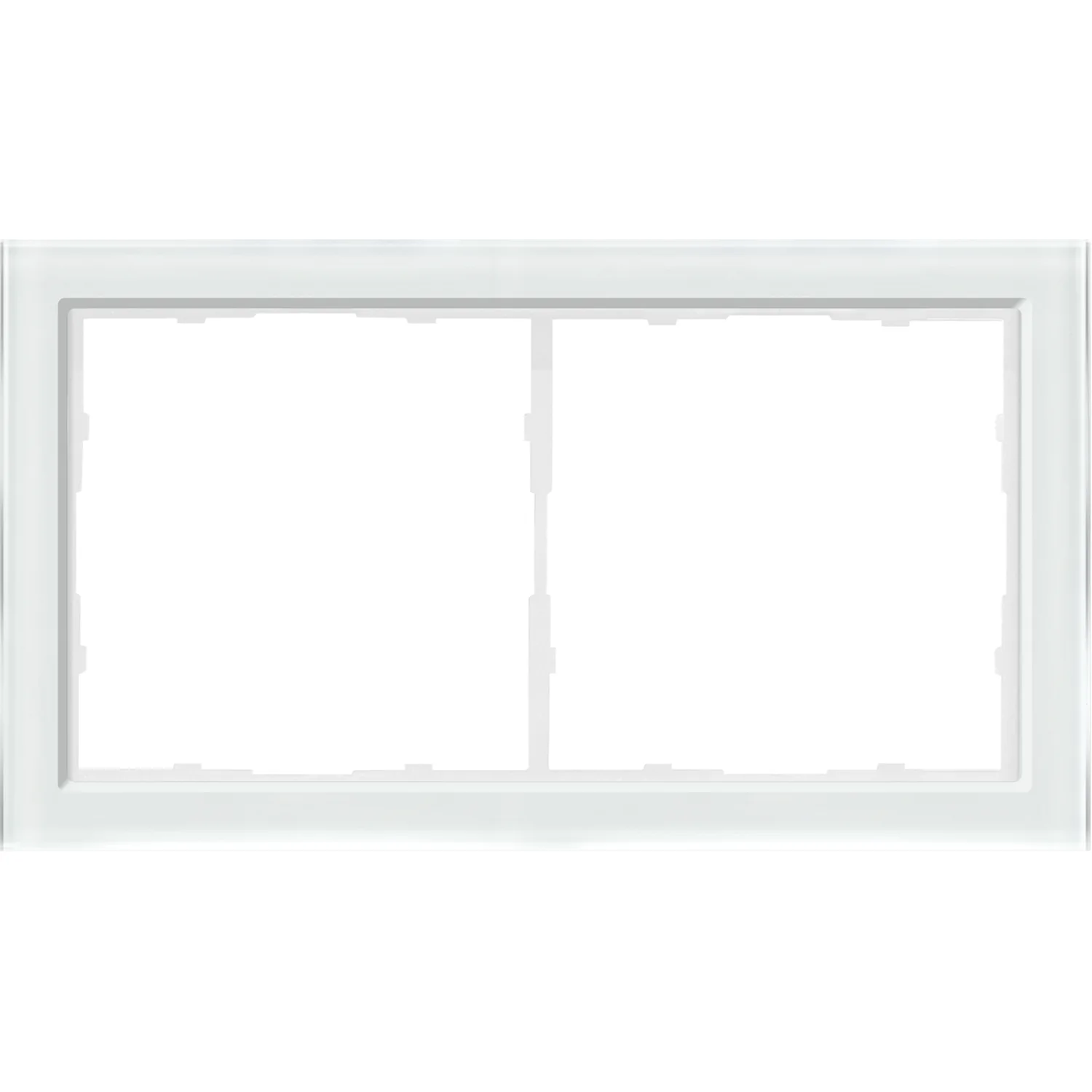 Рамка 2-я белое стекло, серия R98 Glass