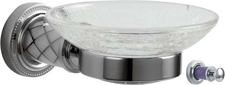 Boheme Мыльница MURANO CHROME (фиолетовое)_Комплект