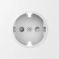 Donel S08 матовый белый накладка для розетки Schuko с заземлением, со шторками 16A 250 В~,серия DB