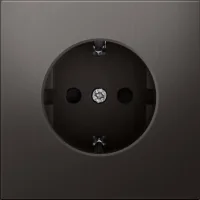 Donel R98 METAL никель накладка для розетки Schuko с/з с защитой 16 A 250 В~, серия DA