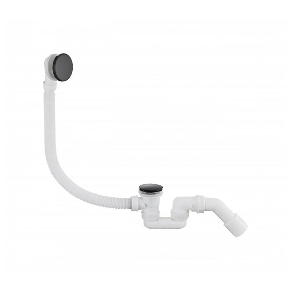 Автоматический сливы-перелив для ванны Grocenberg GB230BL Чёрный матовый