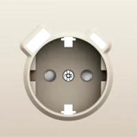 Donel S08 слоновая кость накладка для розетки Schuko с зарядным устройством USB A+C,  со шторками 16