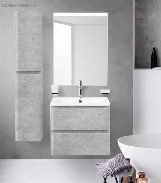 ALBANO База под раковину подвесная с 2 выкатными ящ, Rovere Vintage Bianco, 600x450x500 BelBagno