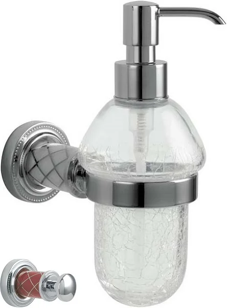 Boheme Настенный диспенсер MURANO CHROME (рубиновое)_Комплект