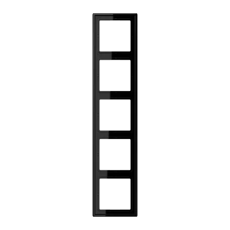 Рамка для вертикальной и горизонтальной установки, 5 постов; дюропласт; черный; LS990