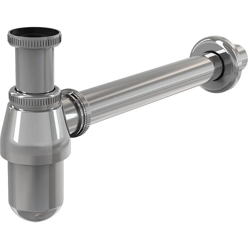 Сифон бутылочный 1"1/4 x 32 для раковины (латунь), хром Alcaplast