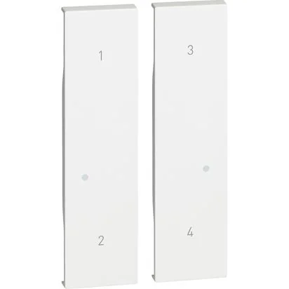 LIVING NOW with Netatmo.Лицевая панель для умного сценарного выключателя 2 модуля.Цвет Белый.