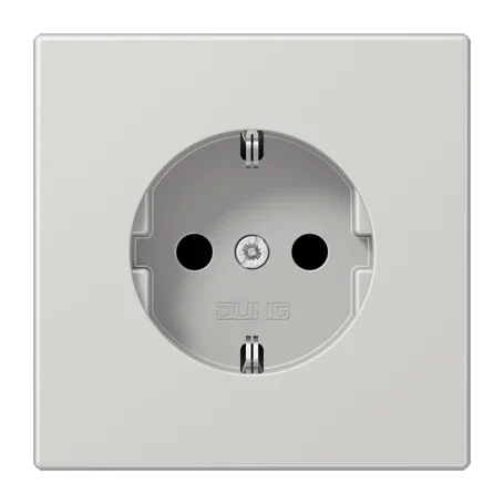 Штепсельная розетка SCHUKO 16А / 250В с защитными шторками, пружинные зажимы; дюропласт; светло-серы