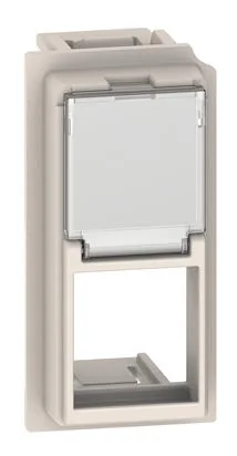LIVING NOW. Лицевая панель для адаптеров Keystone RJ45 1 модуль.Цвет Песочный.