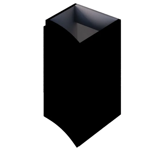 VAGUE Шкафчик подвесной с одной распашной створкой, правый 55283 Nero Opaco, 34x41x55