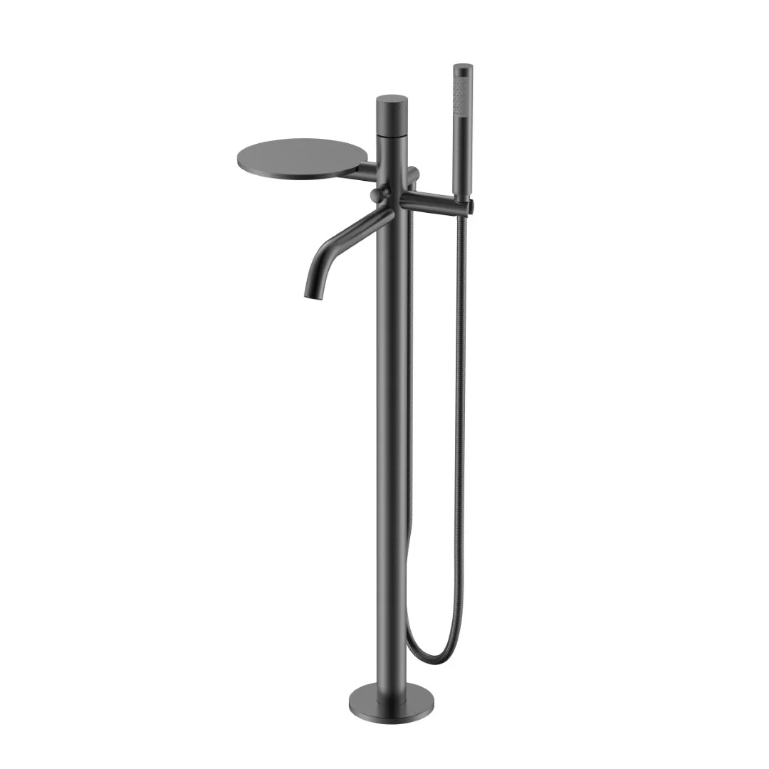 Boheme Смеситель STICK напольный GUN METAL SPIRALE