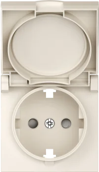Donel A07 матовый кремовый накладка для розетки Schuko с заземлением, с крышкой, 16A 250 В~, серия D