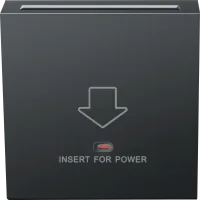 Donel R98 METAL вороненая сталь накладка для карточного выключателя, серия DA
