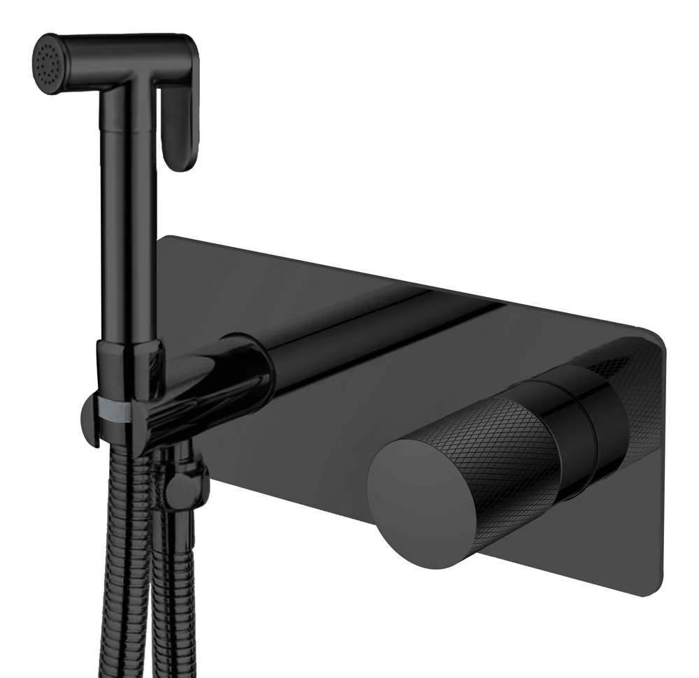 Boheme Смеситель гигиенический STICK BLACK TOUCH BLACK