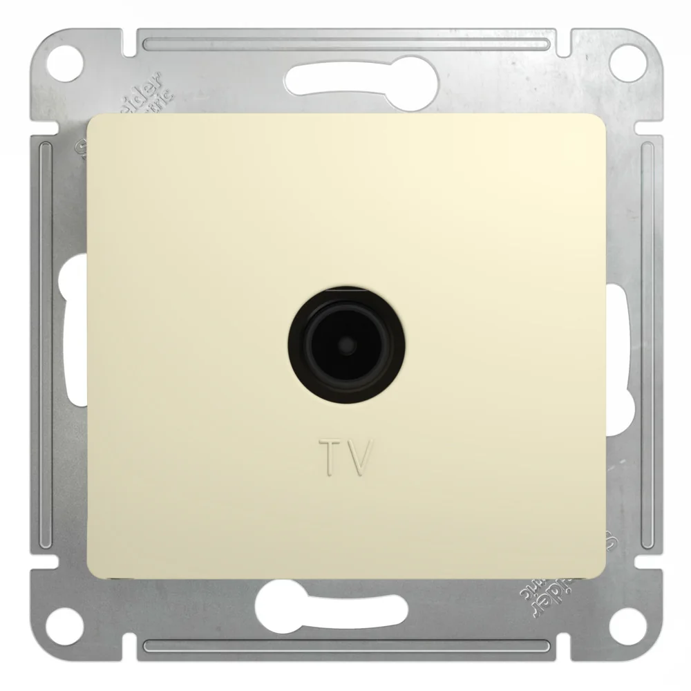 GLOSSA TV РОЗЕТКА оконечная 1DB, механизм, БЕЖЕВЫЙ