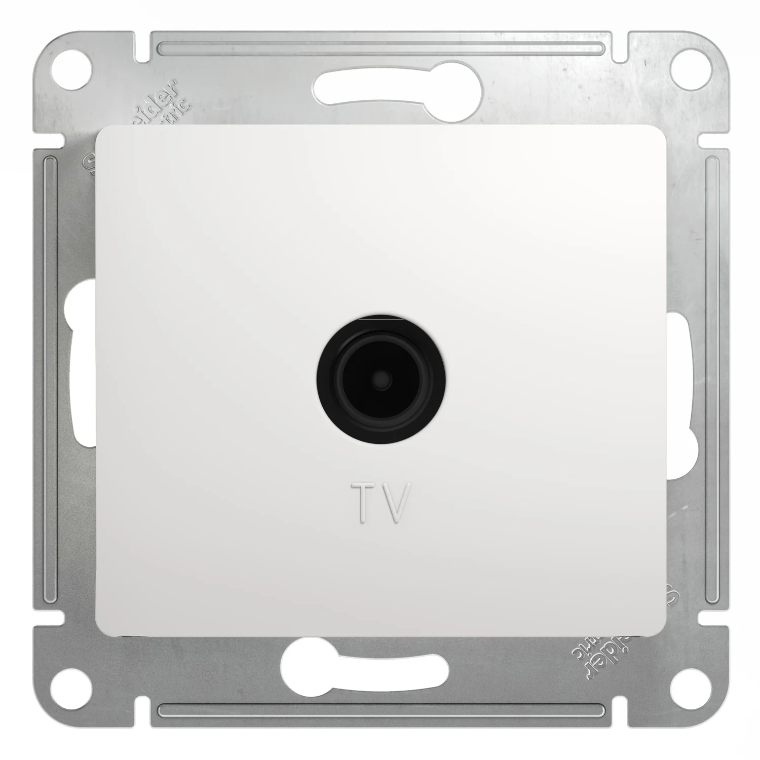 GLOSSA TV РОЗЕТКА проходная 4DB, механизм, БЕЛЫЙ