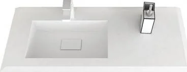 Раковина из искусственного мрамора, чаша слева 50213 Bianco opaco, 106x46x1,6 CEZARES