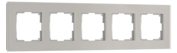 W0053117/ Рамка из стекла на 5 постов Senso дымчатый soft-touch