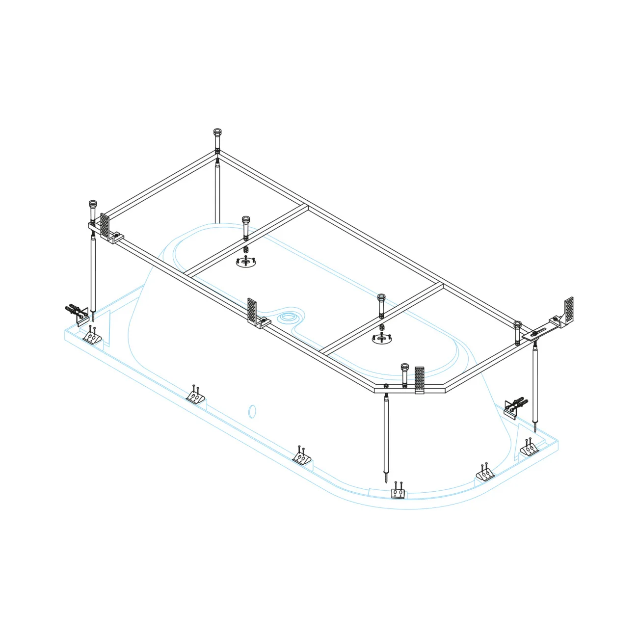 Металлический каркас METAURO CORNER-MF
