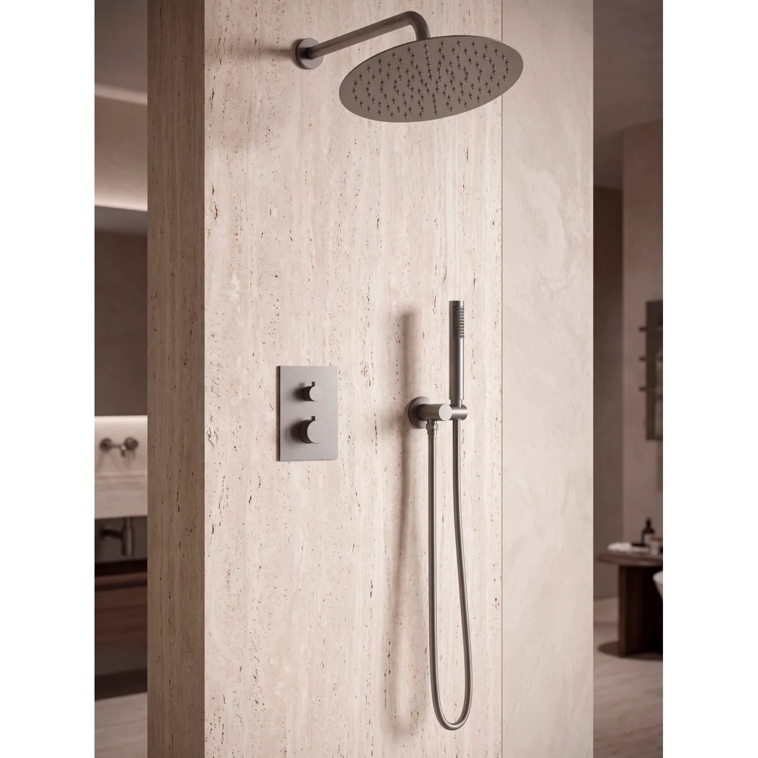 Душевая система с термостатом ALTROBAGNO Юнион (Unione) 040409 GM