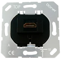Donel механизм HDMI 2.0a, черный,  разъем Type A 180° 4K  Full HD @ 48 Hz 3D, HDR Video, 18.0 Gbit/s