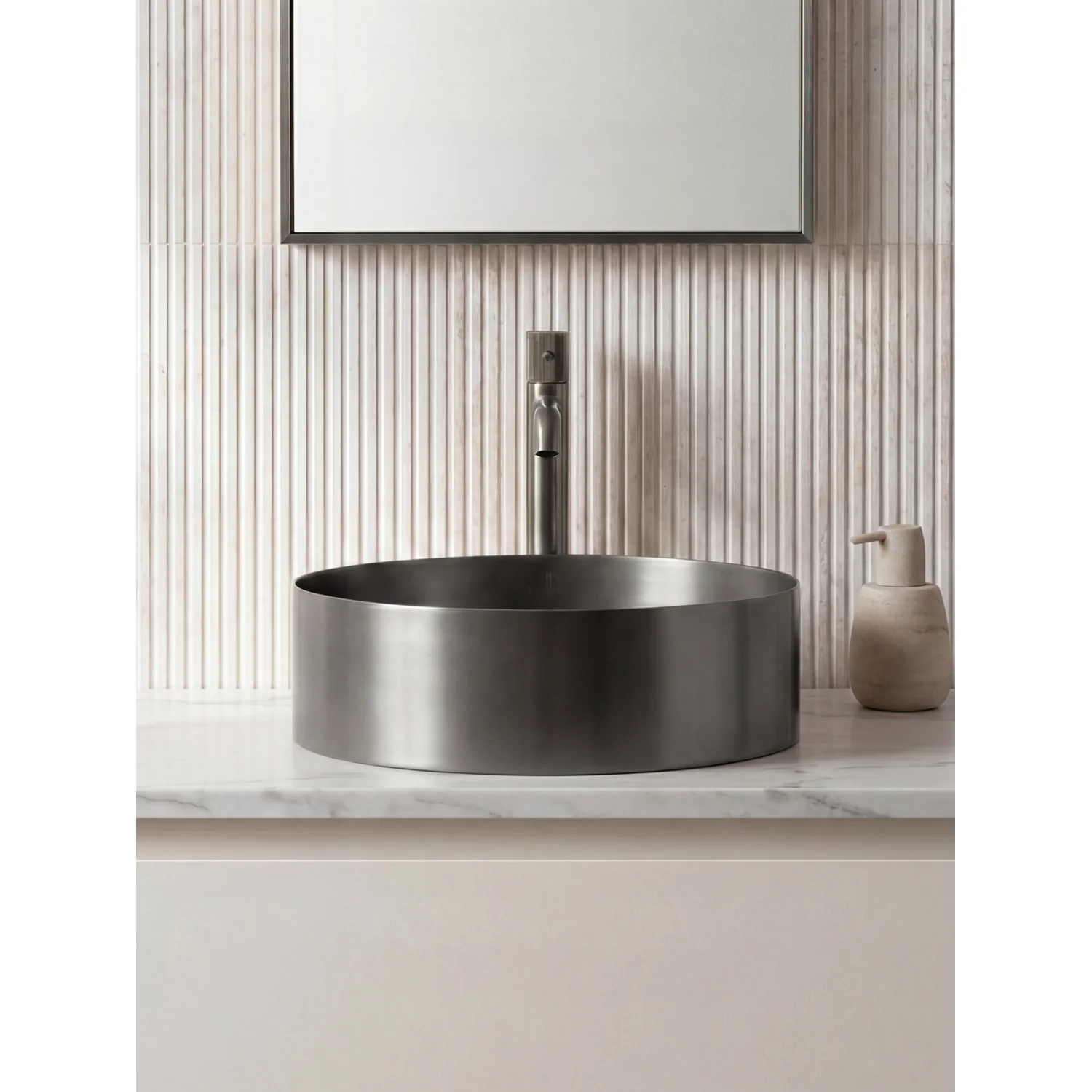 Раковина AltroBagno Luna 001002 MtGr из нержавеющей стали