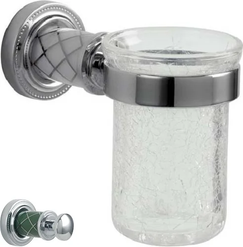 Boheme Стакан для зубных щеток MURANO CHROME (бирюзовое)_Комплект