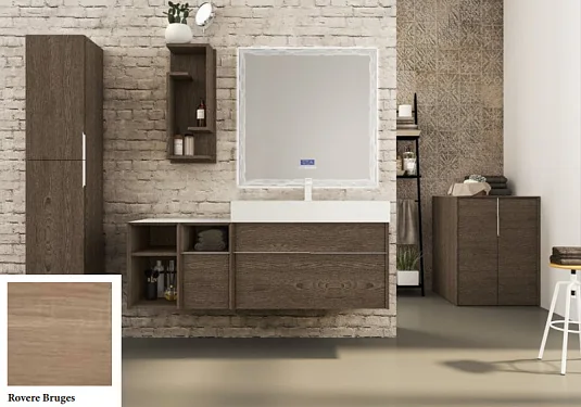 SPACE Тумба под раковину с двумя выдвижными ящиками 55029 Rovere Bruges, 90x45x50