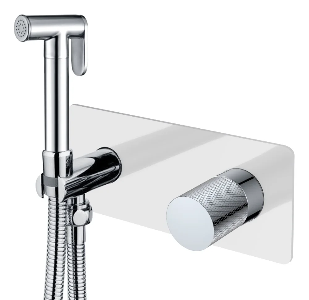 Boheme Смеситель гигиенический STICK WHITE TOUCH CHROME