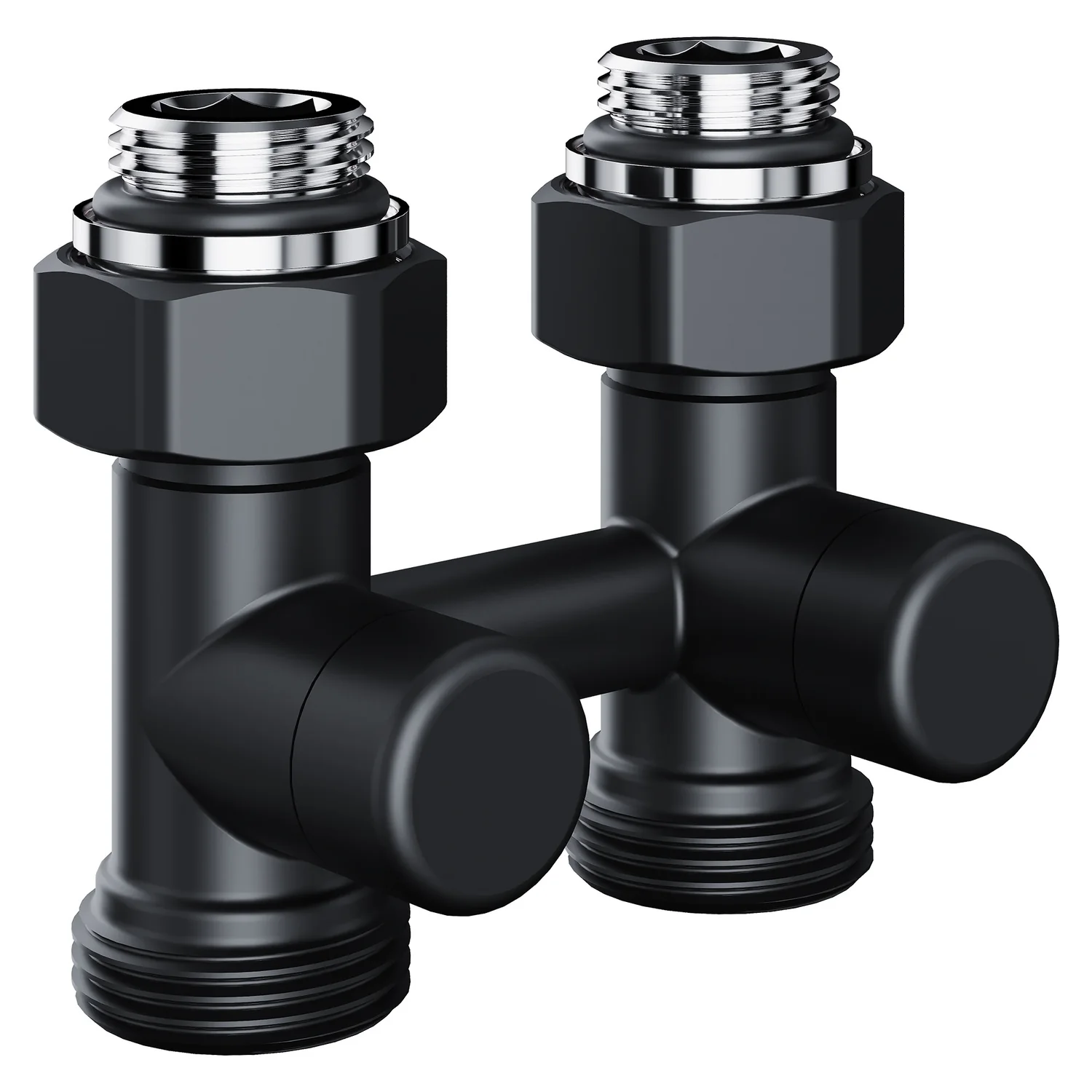 Узел нижнего подключения Royal Thermo Design прямой 1/2"х3/4" EK (черный)