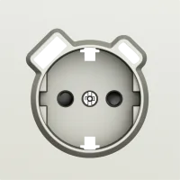 Donel S08 шампань накладка для розетки Schuko с зарядным устройством USB A+C,  со шторками 16A 250 В