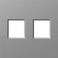 Donel A07 сталь накладка 2-я для розеток RJ45,TV,SAT , серия DB