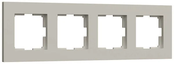 Рамка на 4 поста Slab (дымчатый софт)