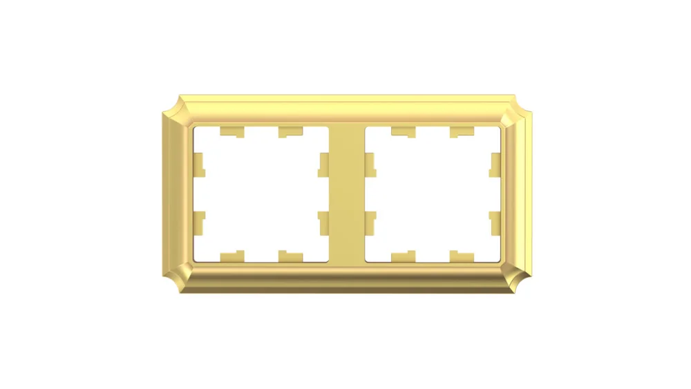 ATLASDESIGN ANTIQUE 2-постовая РАМКА, универсальная, ЗОЛОТО