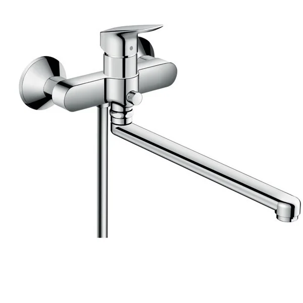 Hansgrohe Logis Однорычажный смеситель для ванны, с длинным изливом, цвет: хром
