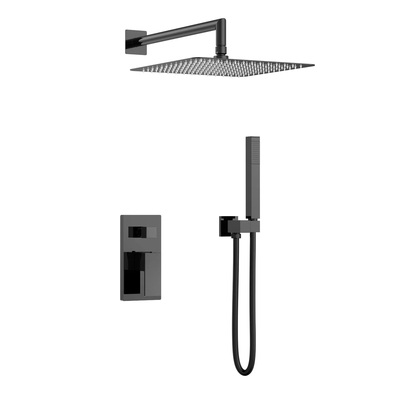 Boheme Смеситель встроенный для душа QUBIC Shine Gun Metal