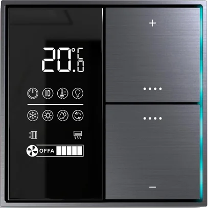 Donel Многофункциональный комнатный  термостат KNX,ЖК-экран, встроенный датчик температуры, космичес