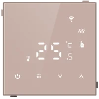 Donel Термостат с датчиком пола с Wi-Fi, программируемый через приложение , 16 A, 70*70 мм. стекло к