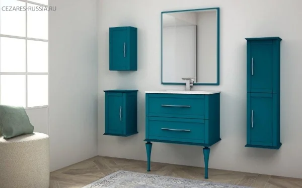 TIFFANY База подвесная под раковину с двумя выдвижными ящиками, 55242 Grigio Nuvola, 74x46x55