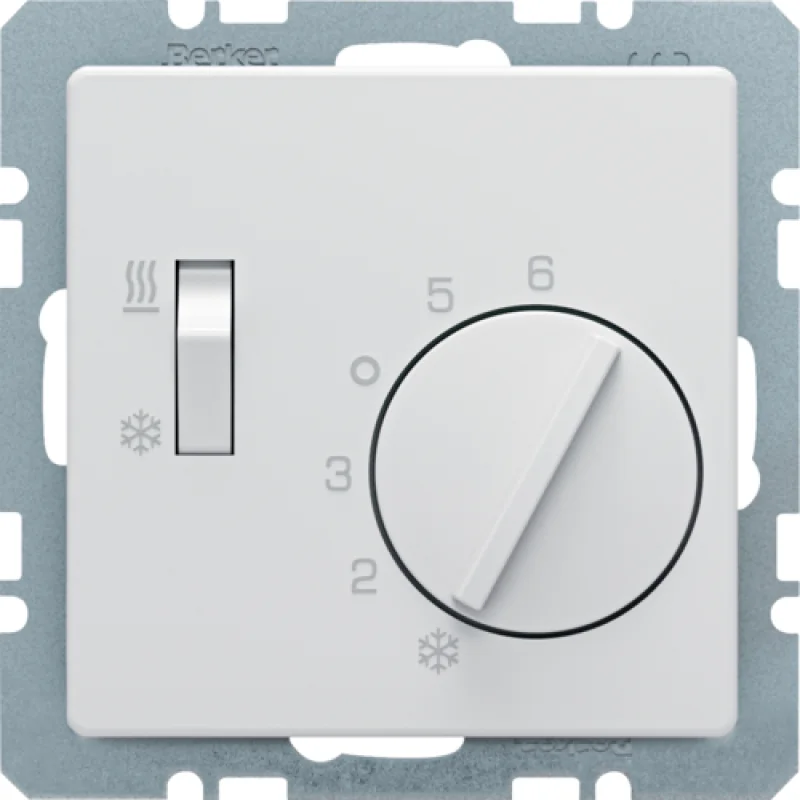 Терморегулятор для управления HVAC с центральной панелью, Q.x, цвет: полярная белизна, с эффекто