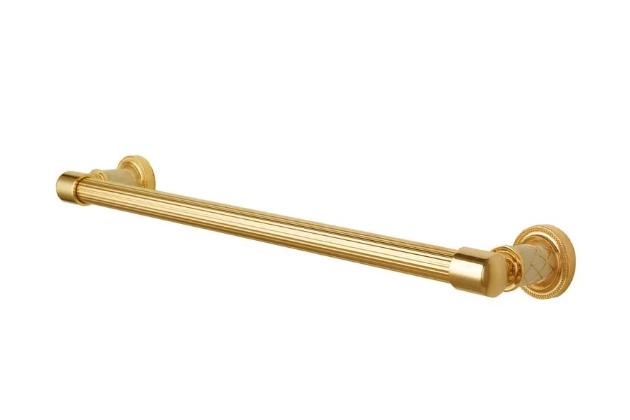 Boheme Держатель для полотенца MURANO GOLD (белое)_Комплект