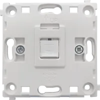 Donel R98  механизм розетки  RJ45 White одиночная с центральным расположением, cat.6/ClassE-8, серия