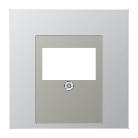 Крышка для ТАЕ и USB розеток, фиксация винтом; металл; алюминий; Aluminium